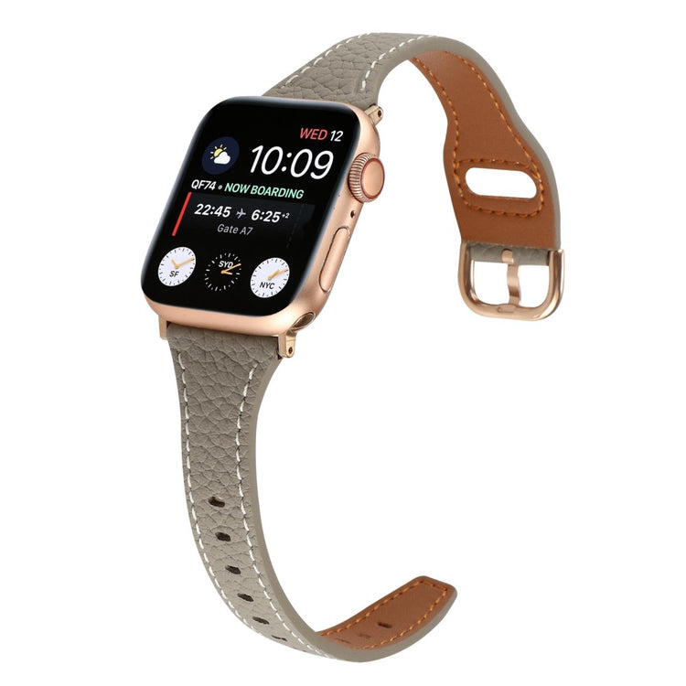 Super fed Universal Apple Ægte læder Rem - Sølv#serie_1