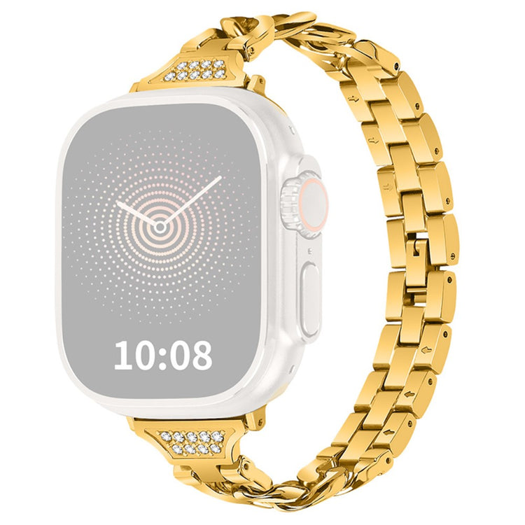 Vildt rart Universal Apple Metal og Rhinsten Rem - Guld#serie_2