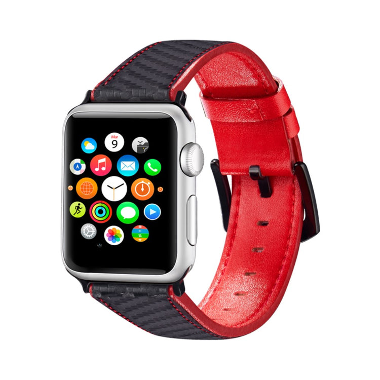 Super holdbart Universal Apple Ægte læder Rem - Rød#serie_1
