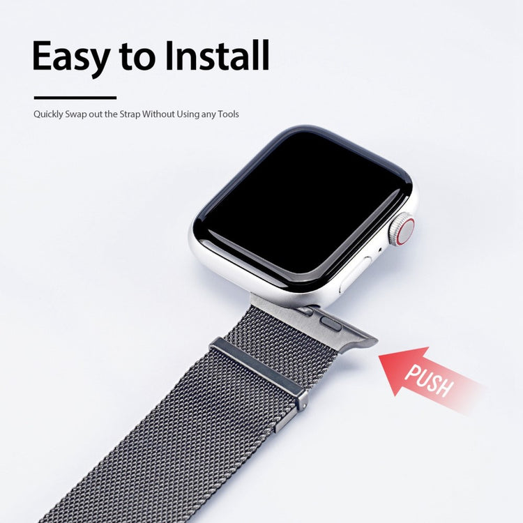 Vildt fint Universal Apple Metal Urrem - Sølv#serie_3