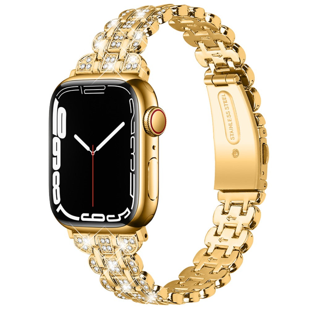Vildt fed Universal Apple Metal og Rhinsten Rem - Guld#serie_3
