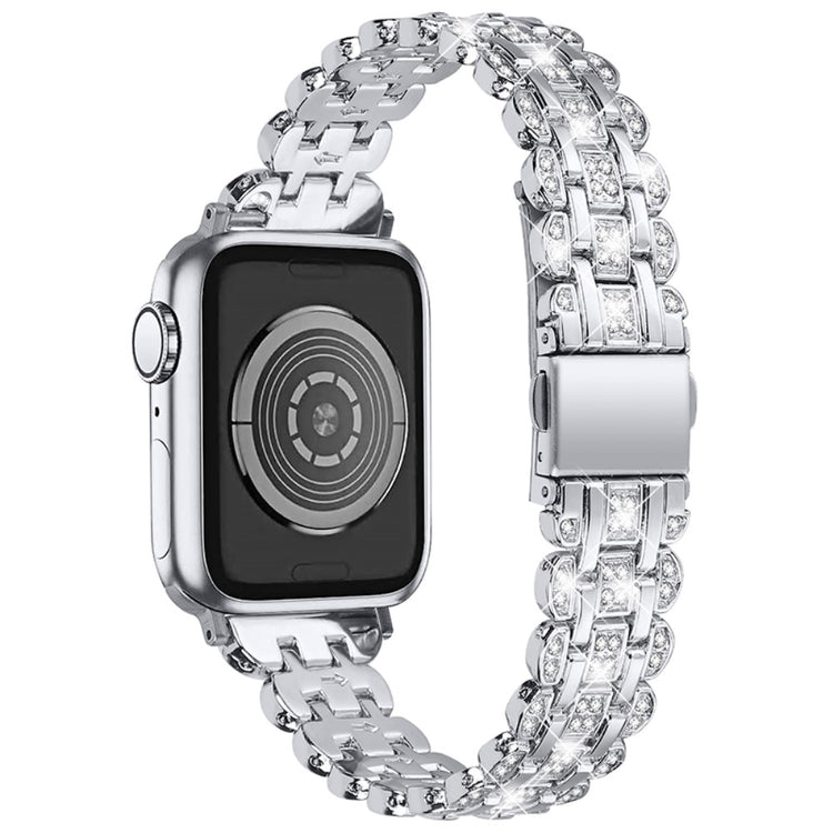 Vildt elegant Universal Apple Metal og  Rhinsten Urrem - Sølv#serie_5