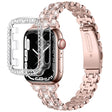Great Apple Watch Series 7 45mm Metal and Rhinestone Strap