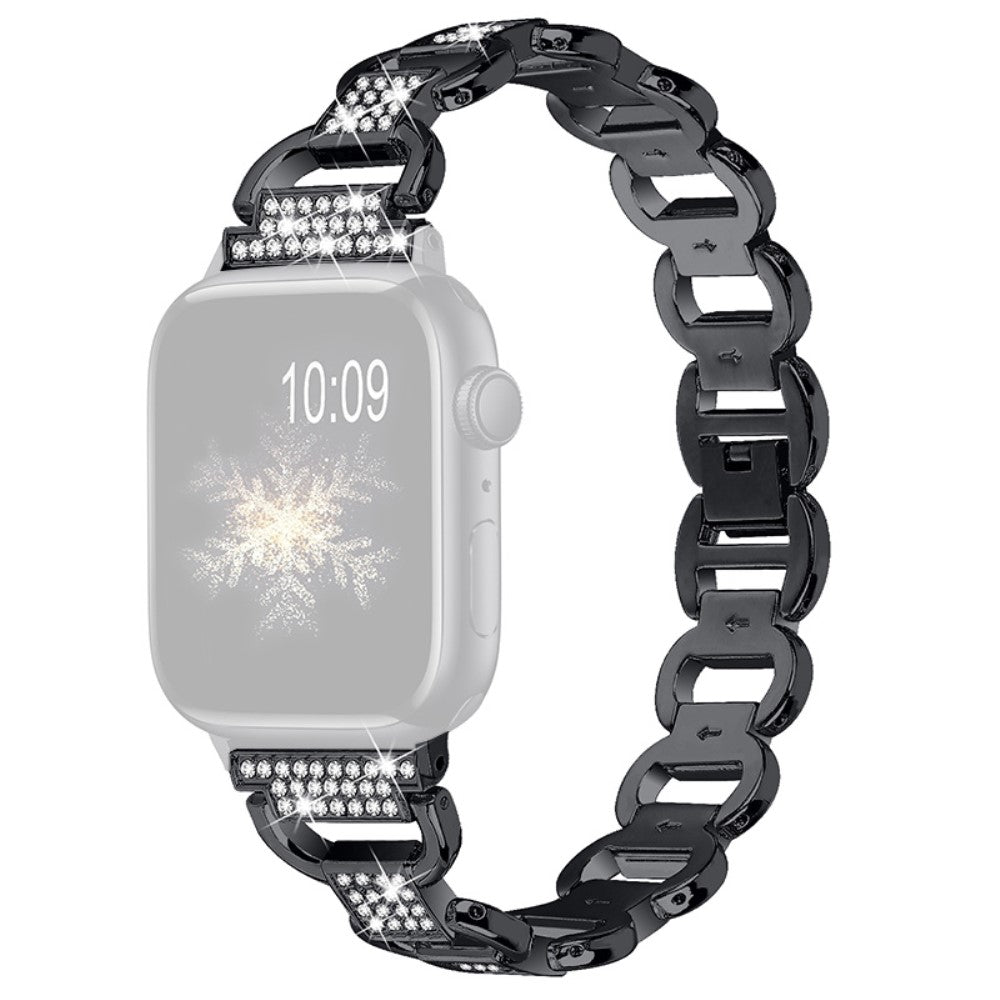 Rigtigt holdbart Universal Apple Metal og Rhinsten Rem - Sort#serie_1