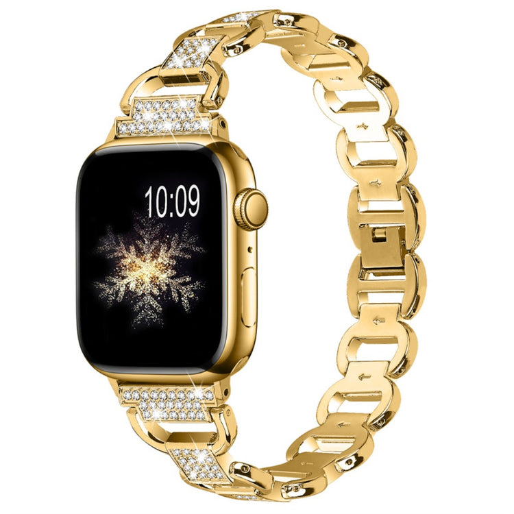 Rigtigt holdbart Universal Apple Metal og Rhinsten Rem - Guld#serie_2