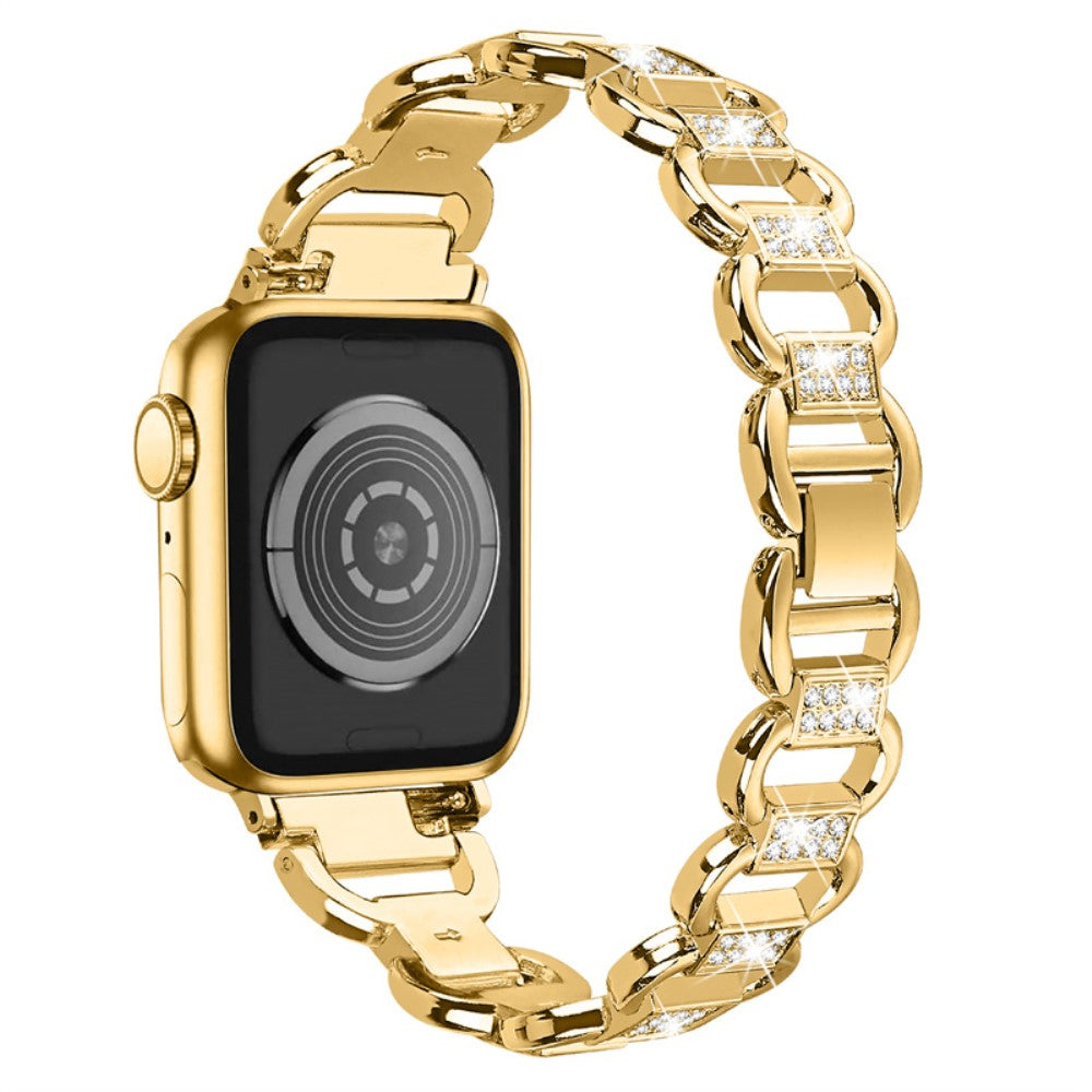 Rigtigt holdbart Universal Apple Metal og Rhinsten Rem - Guld#serie_2