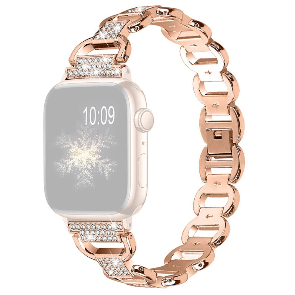 Rigtigt holdbart Universal Apple Metal og Rhinsten Rem - Pink#serie_3