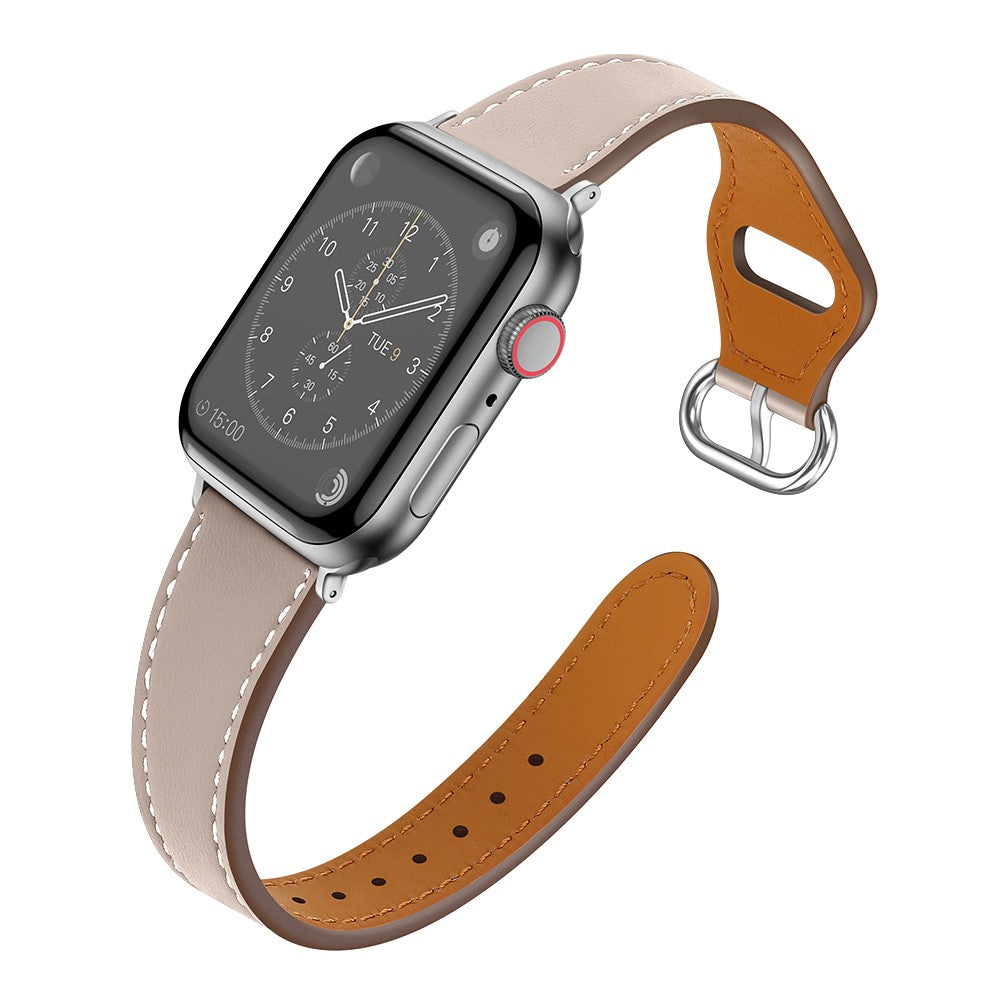 Super fantastisk Universal Apple Ægte læder Rem - Beige#serie_2