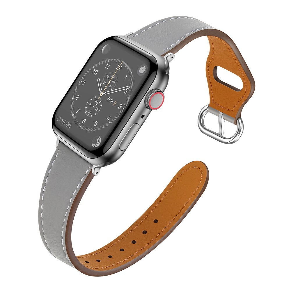 Super fantastisk Universal Apple Ægte læder Rem - Sølv#serie_3