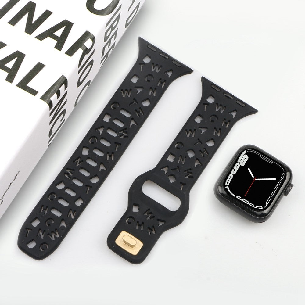 Helt vildt fed Universal Apple Silikone Rem - Sort#serie_1