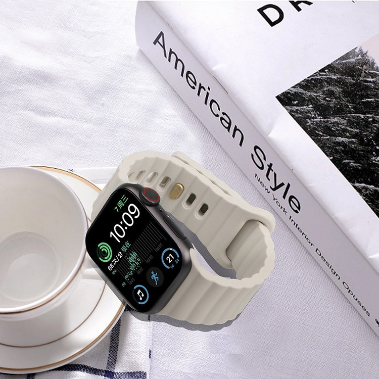 Meget slidstærk Universal Apple Silikone Rem - Hvid#serie_11