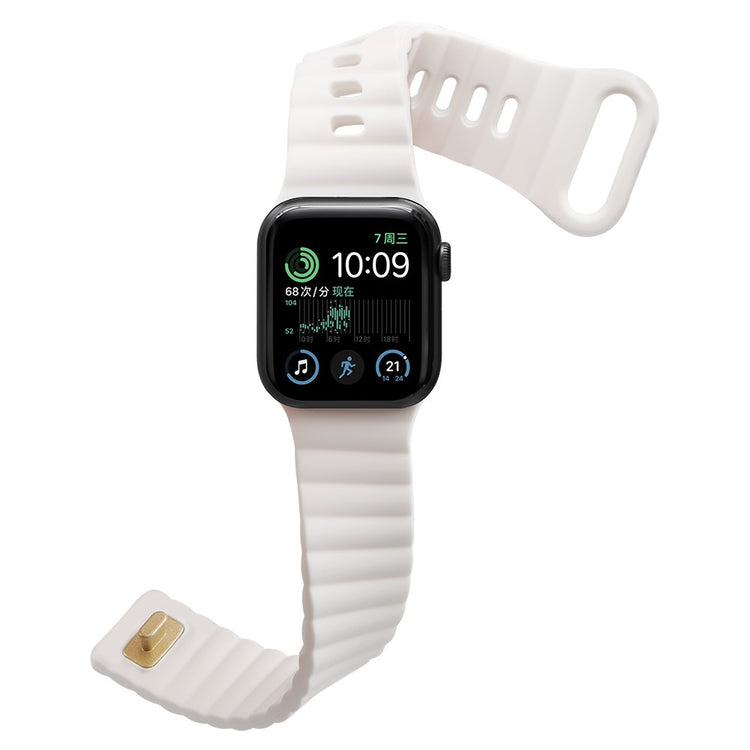 Meget slidstærk Universal Apple Silikone Rem - Hvid#serie_2
