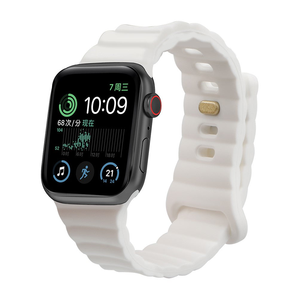 Meget slidstærk Universal Apple Silikone Rem - Hvid#serie_2