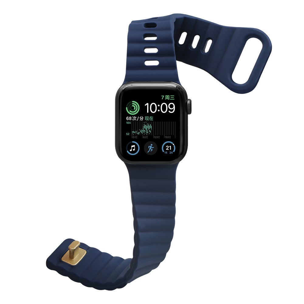 Meget slidstærk Universal Apple Silikone Rem - Blå#serie_3