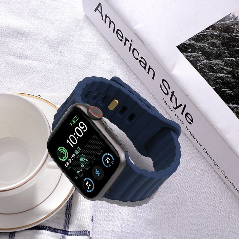 Meget slidstærk Universal Apple Silikone Rem - Blå#serie_3