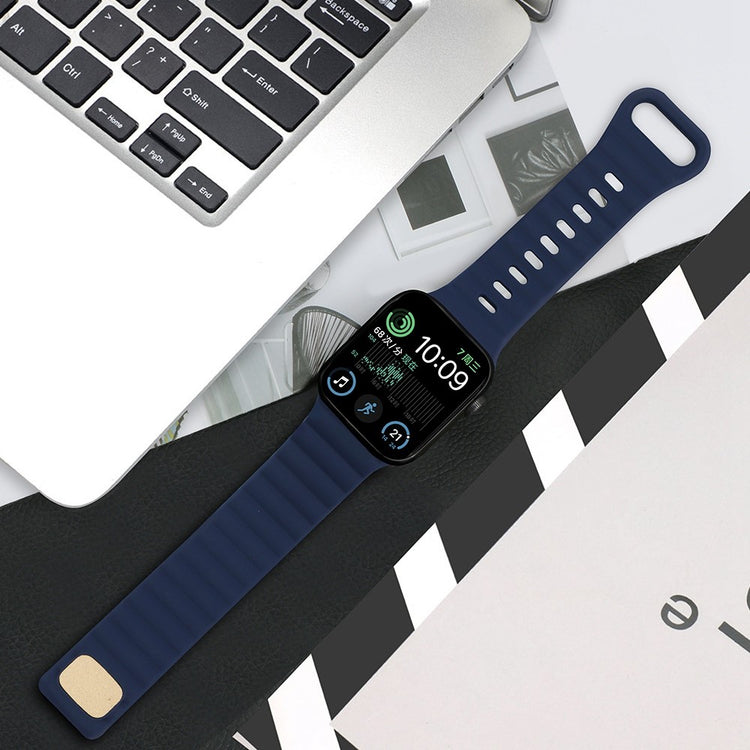 Meget slidstærk Universal Apple Silikone Rem - Blå#serie_3