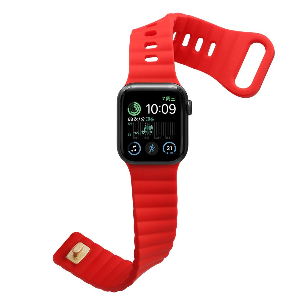 Meget slidstærk Universal Apple Silikone Rem - Rød#serie_4