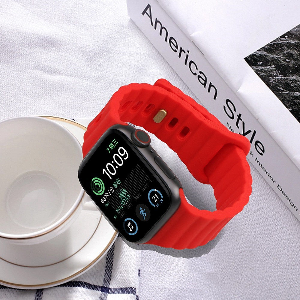 Meget slidstærk Universal Apple Silikone Rem - Rød#serie_4