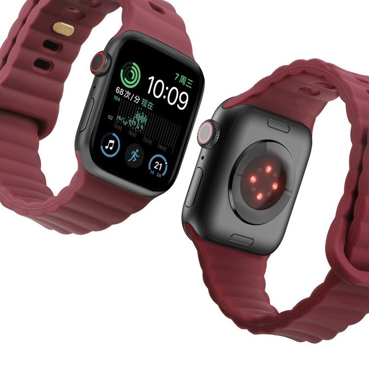 Meget slidstærk Universal Apple Silikone Rem - Rød#serie_8