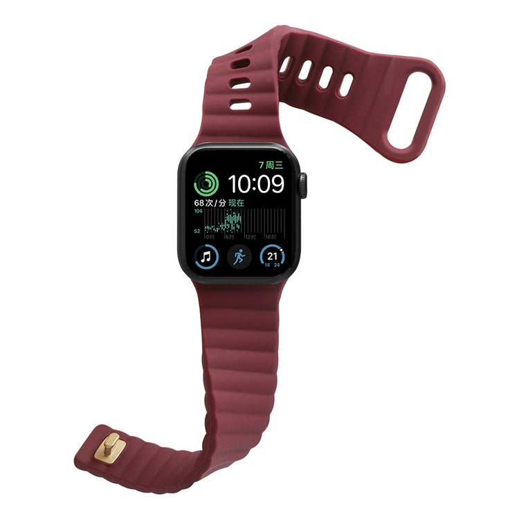 Meget slidstærk Universal Apple Silikone Rem - Rød#serie_8