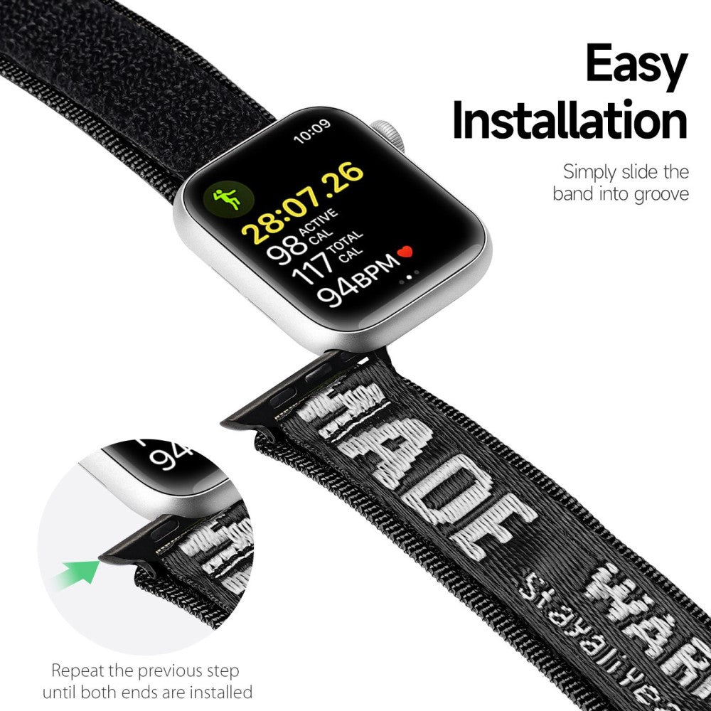 Vildt godt Universal Apple Nylon Rem - Sort#serie_3