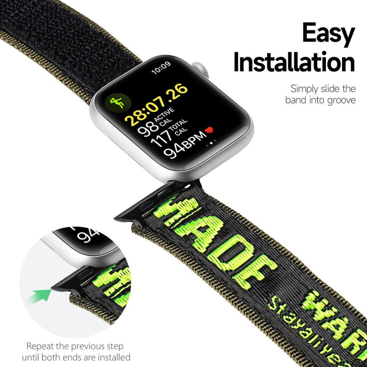 Vildt godt Universal Apple Nylon Rem - Grøn#serie_5