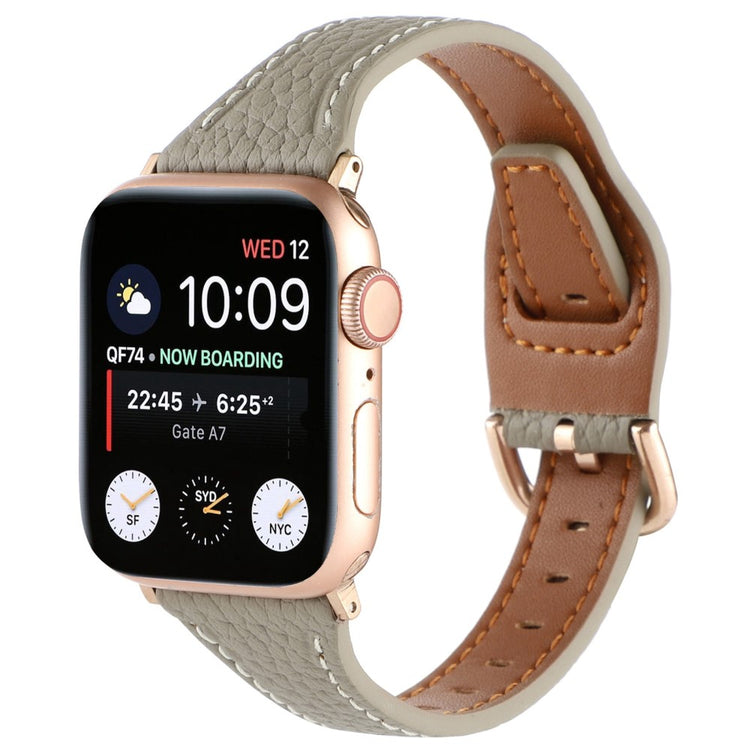 Meget cool Universal Apple Ægte læder Rem - Sølv#serie_2