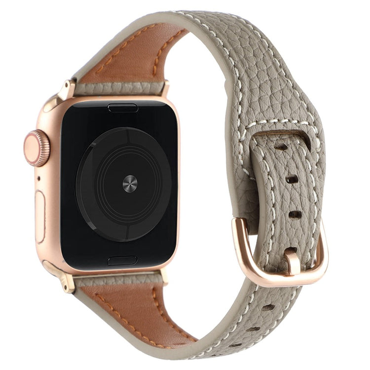 Meget cool Universal Apple Ægte læder Rem - Sølv#serie_2