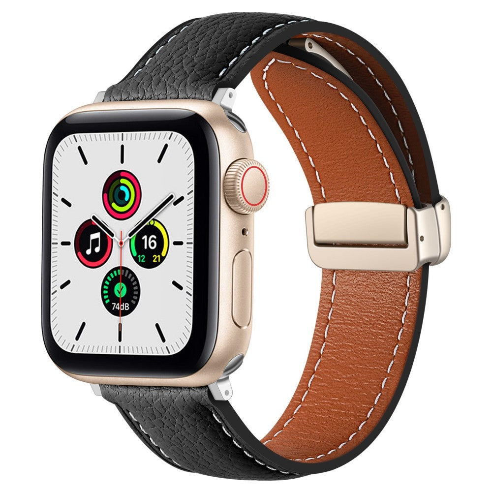 Meget fantastisk Universal Apple Ægte læder Rem - Sort#serie_5