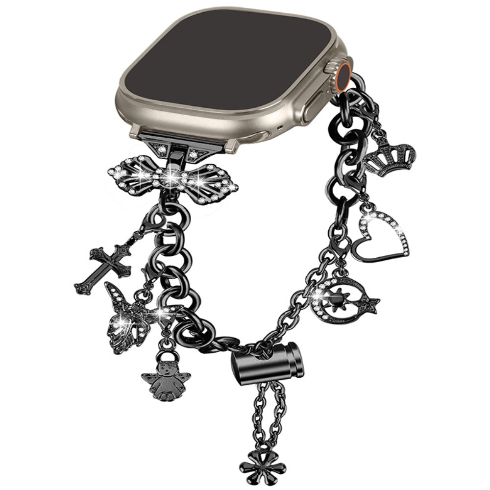 Rigtigt slidstærk Universal Apple Metal Rem - Sort#serie_1