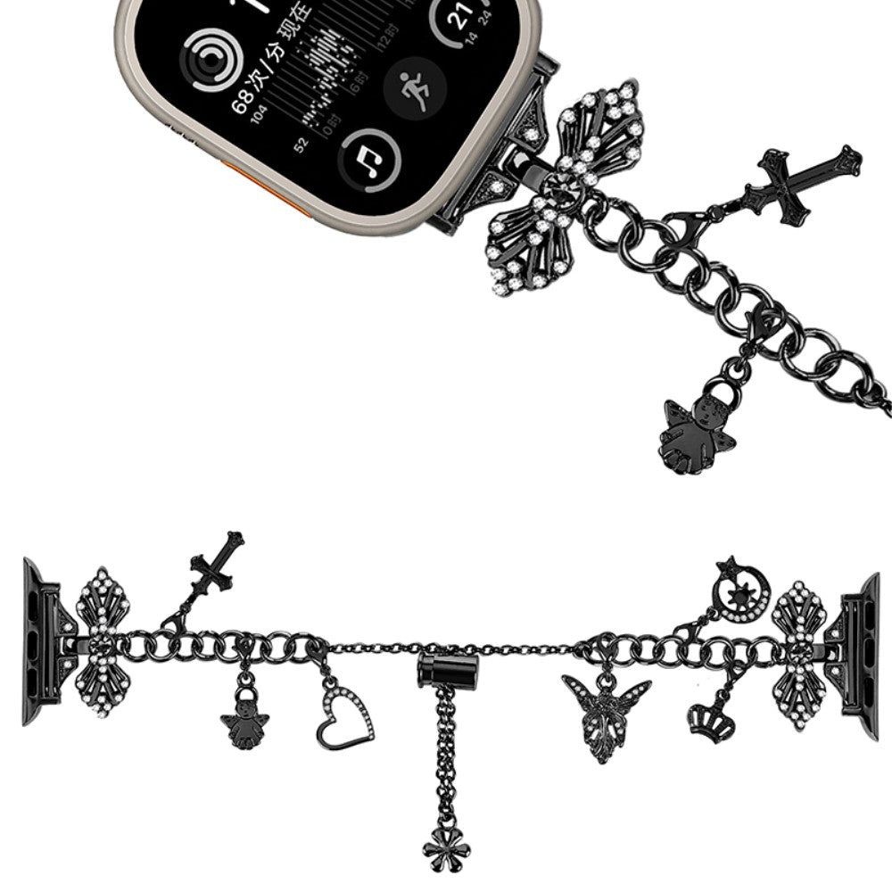 Rigtigt slidstærk Universal Apple Metal Rem - Sort#serie_1