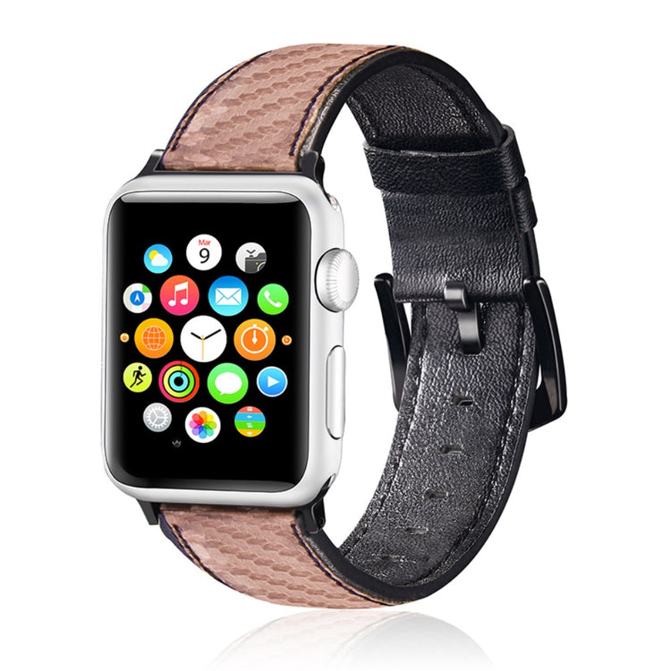 Mega holdbart Universal Apple Ægte læder Rem - Brun#serie_5