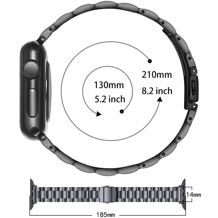 Rigtigt skøn Universal Apple Metal Rem - Sort#serie_1