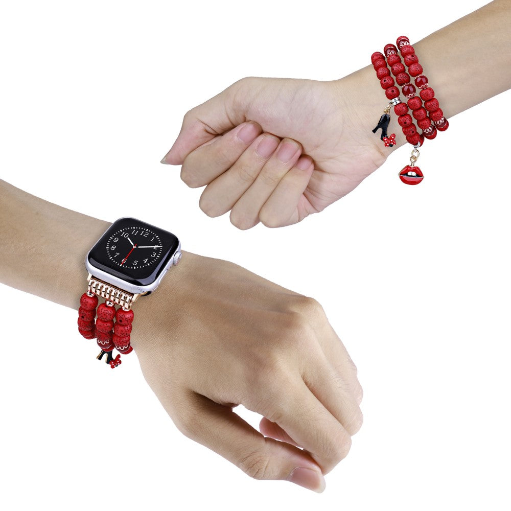 Super nydelig Universal Apple Plastik Rem - Rød#serie_3