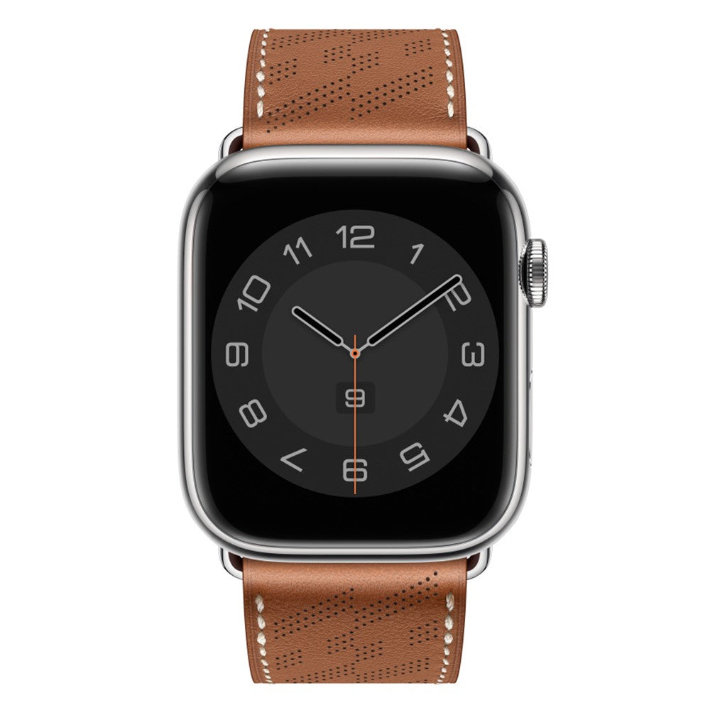 Rigtigt elegant Universal Apple Ægte læder Rem - Brun#serie_4
