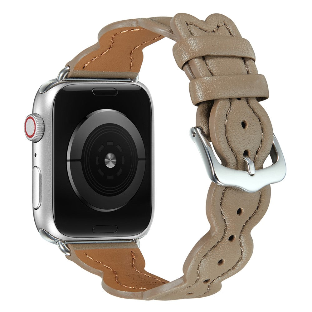 Fantastisk Universal Apple Ægte læder Rem - Sølv#serie_1