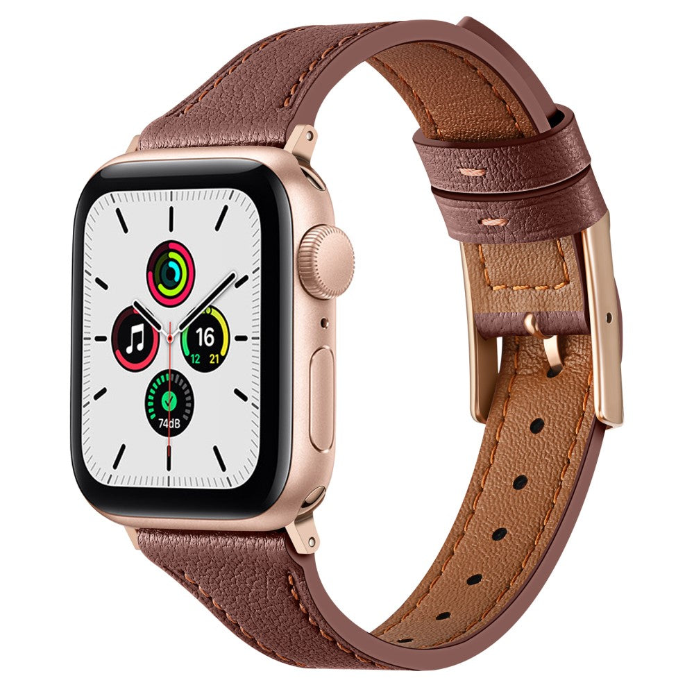 Vildt smuk Universal Apple Ægte læder Rem - Brun#serie_2