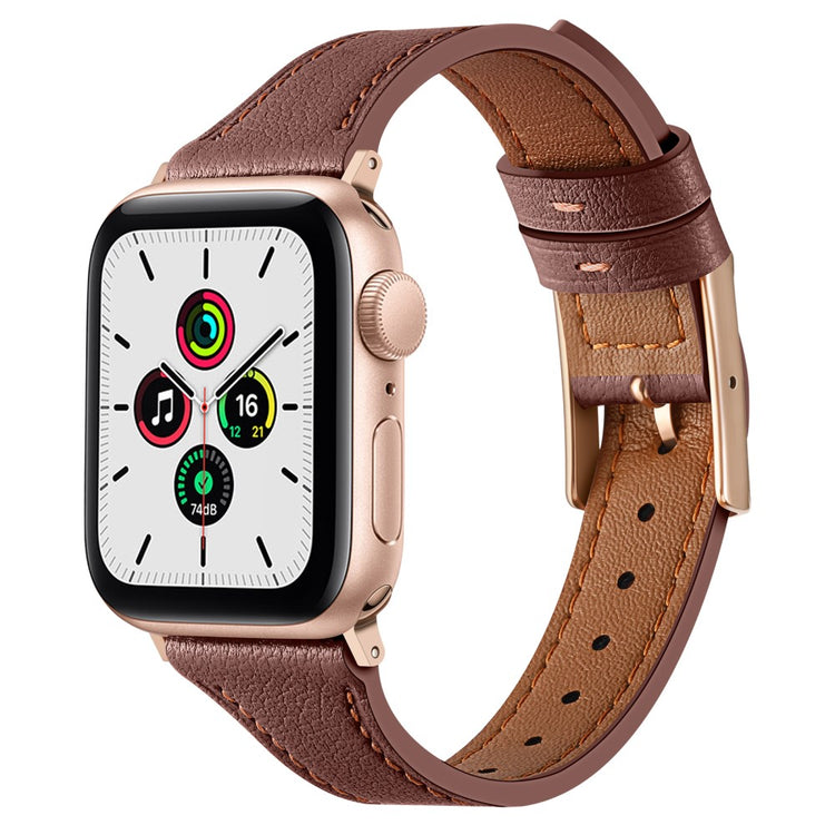 Vildt smuk Universal Apple Ægte læder Rem - Brun#serie_2