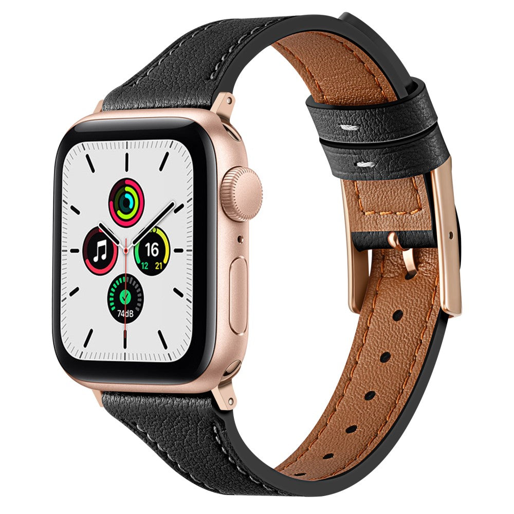 Vildt smuk Universal Apple Ægte læder Rem - Sort#serie_3