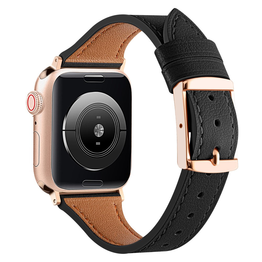 Vildt smuk Universal Apple Ægte læder Rem - Sort#serie_3