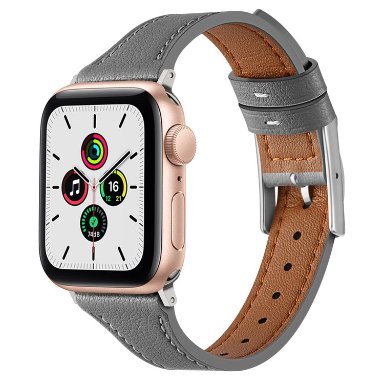 Vildt smuk Universal Apple Ægte læder Rem - Sølv#serie_4