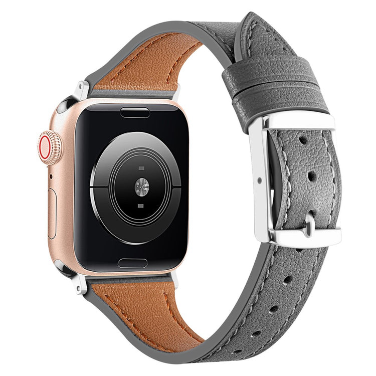 Vildt smuk Universal Apple Ægte læder Rem - Sølv#serie_4