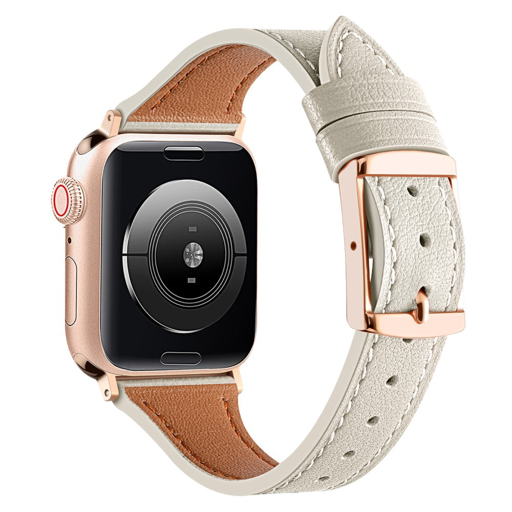 Vildt smuk Universal Apple Ægte læder Rem - Hvid#serie_5