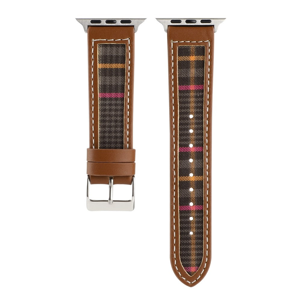 Mega Fed Kunstlæder Og Nylon Universal Rem passer til Apple Smartwatch - Flerfarvet#serie_4