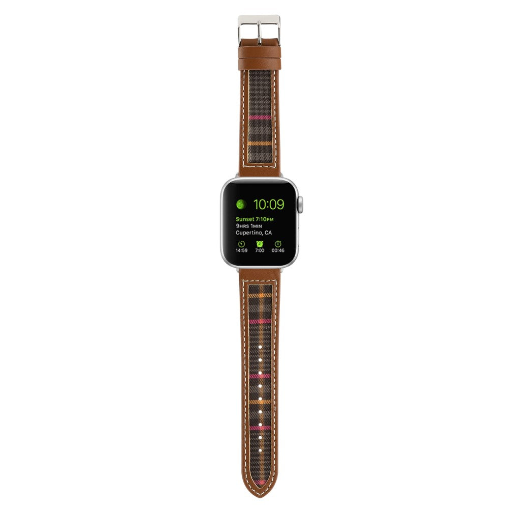 Mega Fed Kunstlæder Og Nylon Universal Rem passer til Apple Smartwatch - Flerfarvet#serie_4
