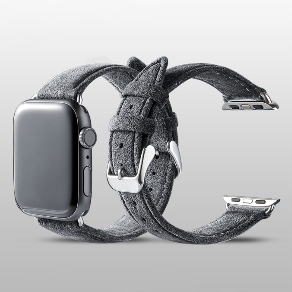 Rigtigt Cool Kunstlæder Universal Rem passer til Apple Smartwatch - Sølv#serie_1