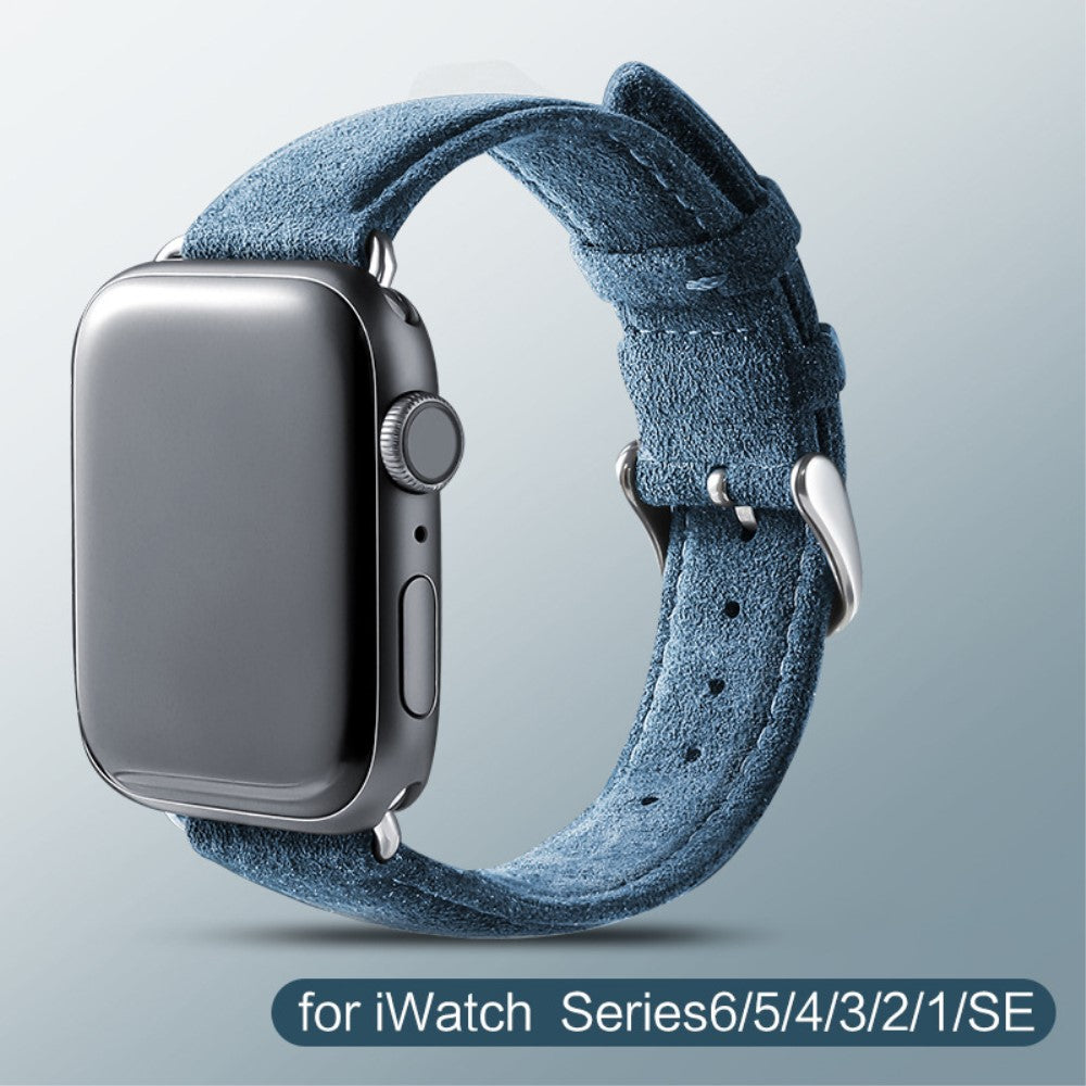 Rigtigt Cool Kunstlæder Universal Rem passer til Apple Smartwatch - Blå#serie_2