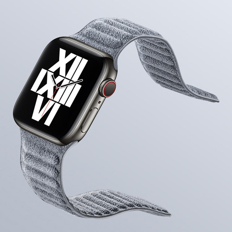 Rigtigt Elegant Kunstlæder Universal Rem passer til Apple Smartwatch - Sølv#serie_1