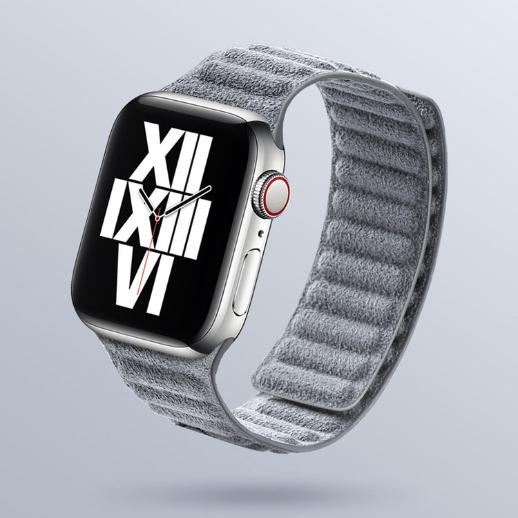 Rigtigt Elegant Kunstlæder Universal Rem passer til Apple Smartwatch - Sølv#serie_1