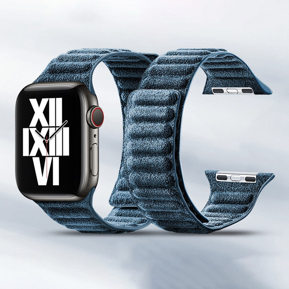 Rigtigt Elegant Kunstlæder Universal Rem passer til Apple Smartwatch - Blå#serie_4